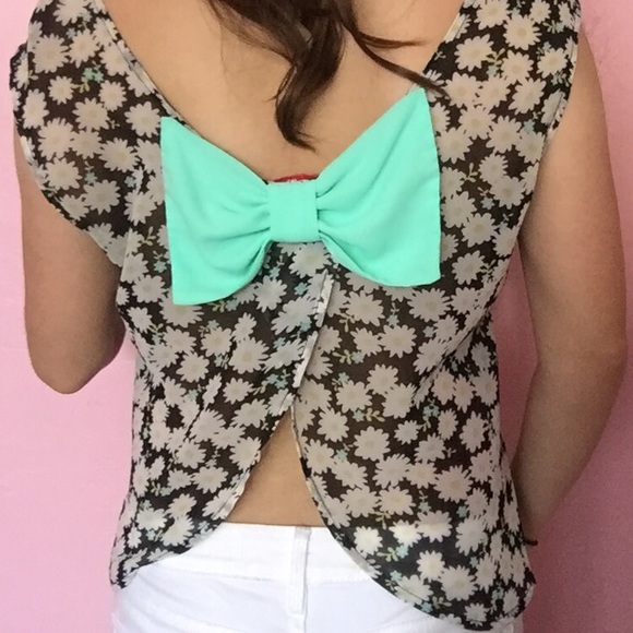 Floral open back top - Picture 3 of 4